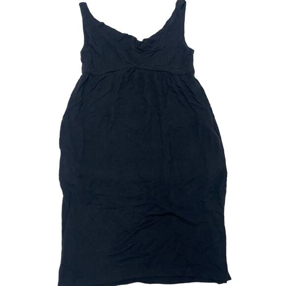 Diane Von Furstenberg Dress Womens 2 Black Draped Neck Empire Waist Mini - Picture 1 of 8